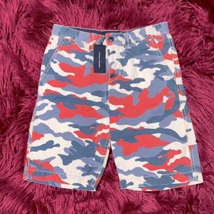 Boys camouflage, flat front Tommy Hilfiger shorts